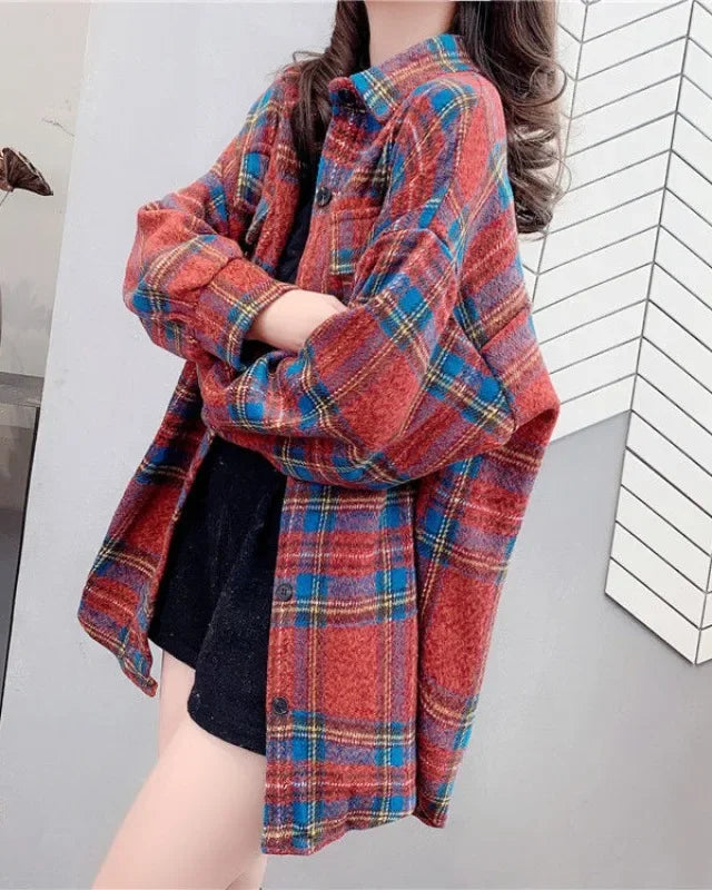 Oversized Flannel Plaid Shacket