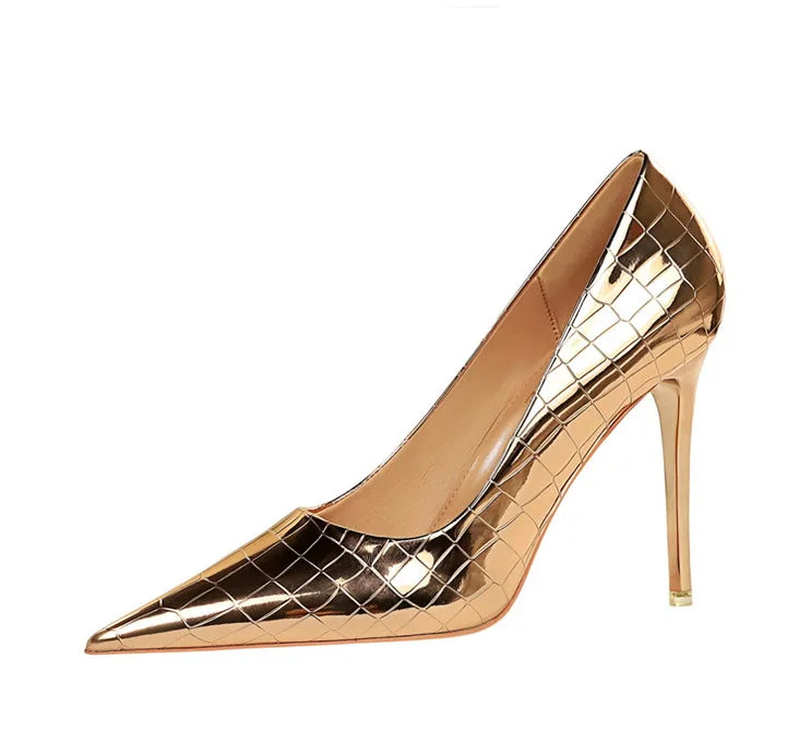 Luxury Croc-Embossed Stiletto Heels