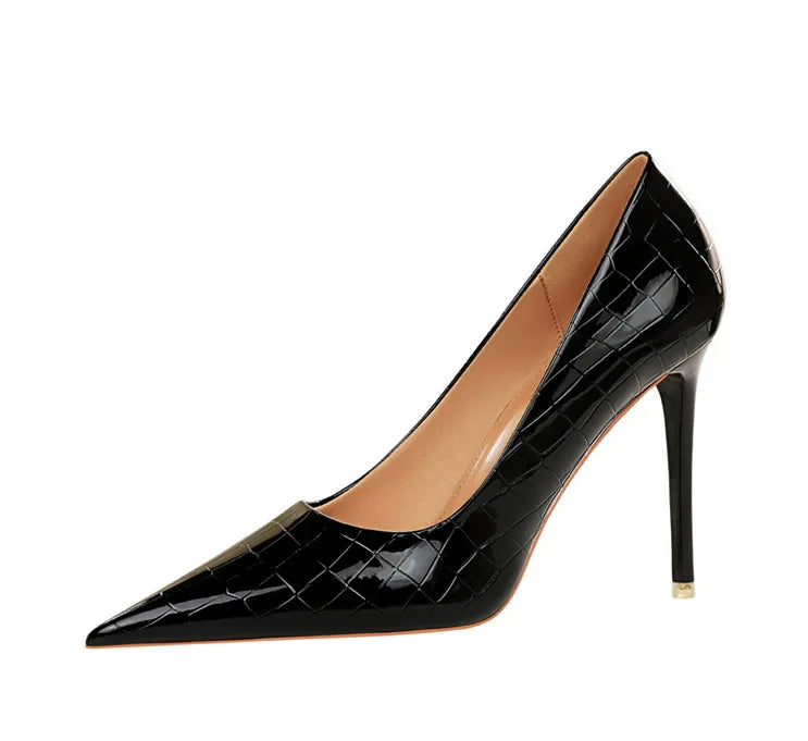 Luxury Croc-Embossed Stiletto Heels