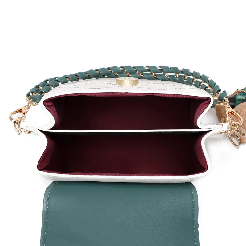 Studded Mini Crossbody – Chic Box Bag with Bunny Charm