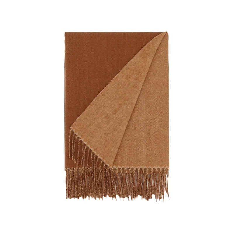 Luxury Two-Tone Winter Scarf