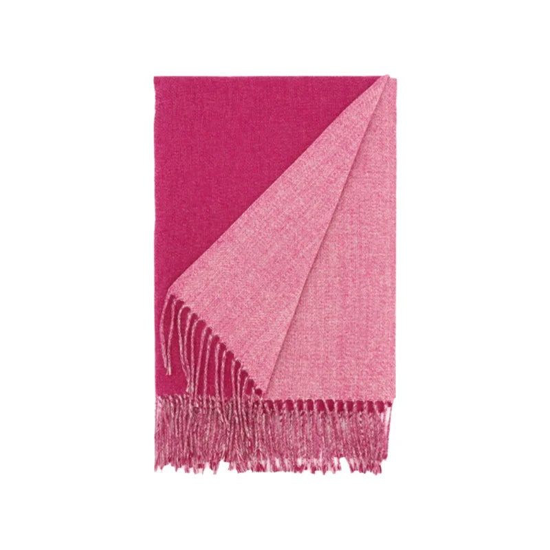 Luxury Two-Tone Winter Scarf