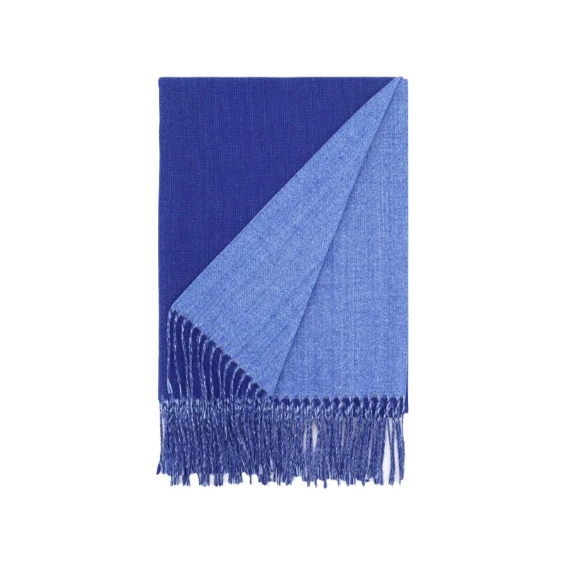 Luxury Two-Tone Winter Scarf