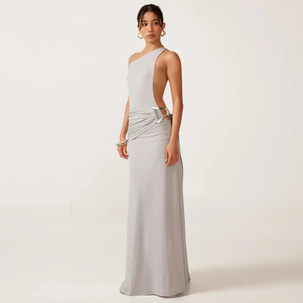 Elysian One-Shoulder Drape Gown