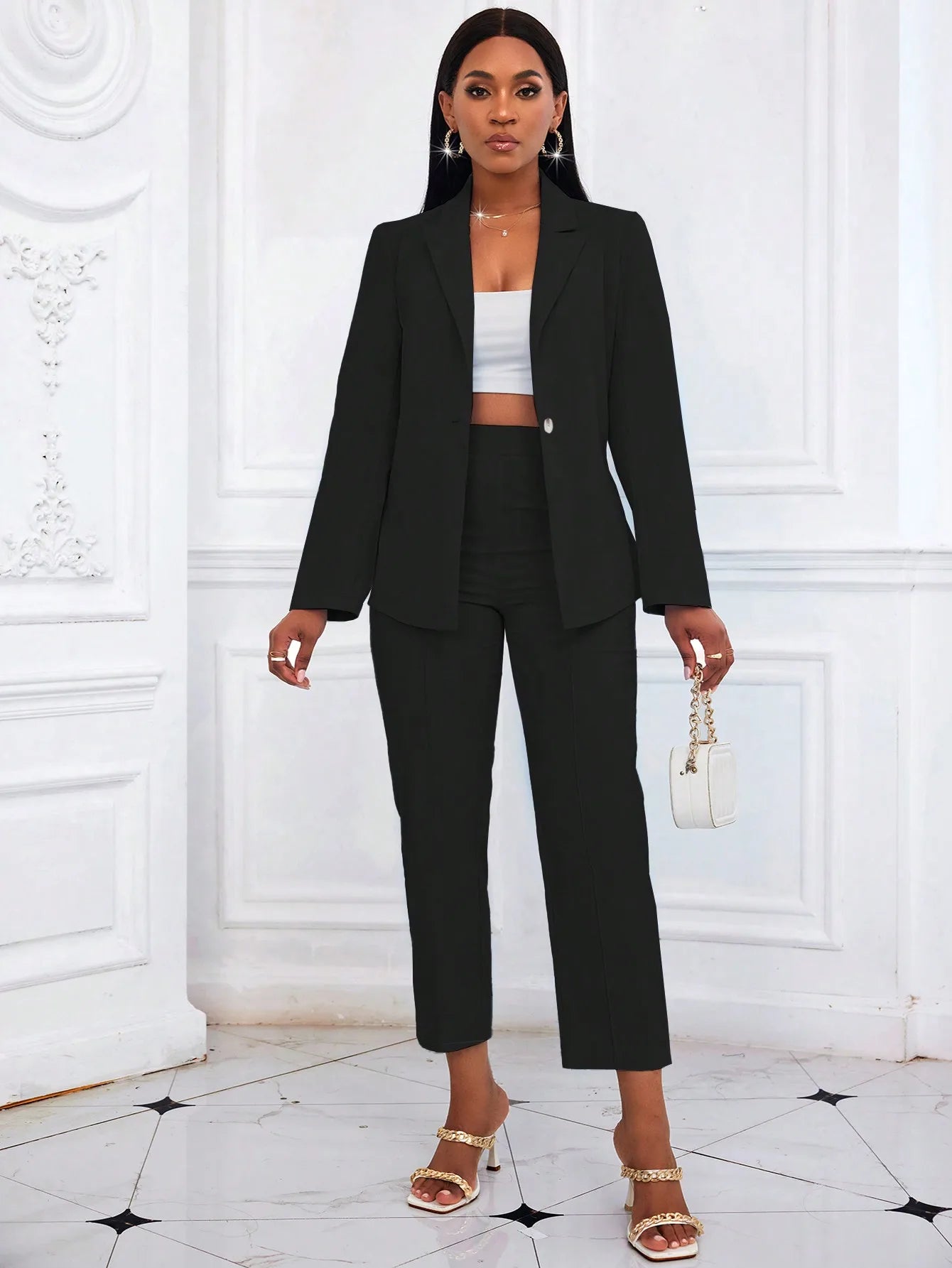Luxe Tailored Blazer & Slim-Fit Trouser Set