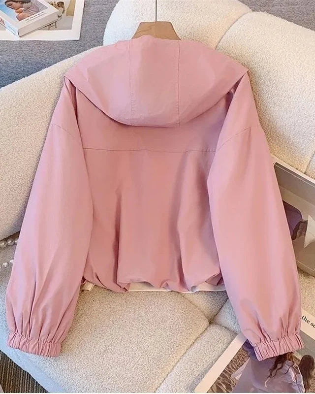 Lightweight Hooded Windbreaker Jacket