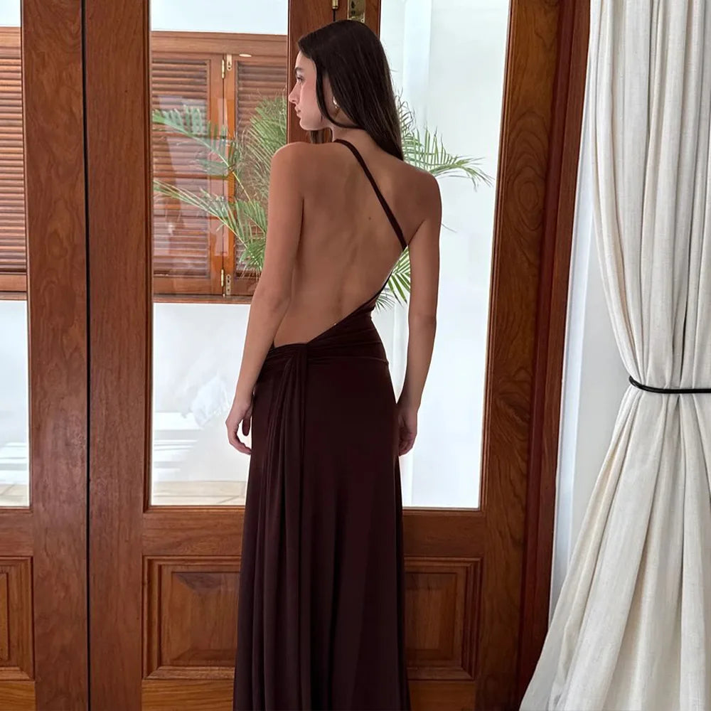 Elysian One-Shoulder Drape Gown