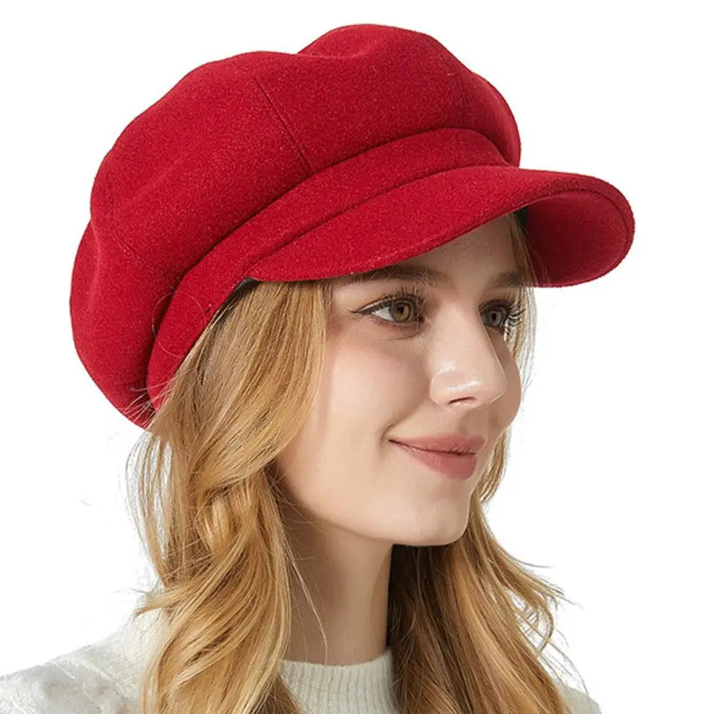 Classic Felt Newsboy Cap