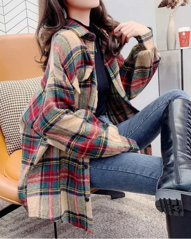 Oversized Flannel Plaid Shacket