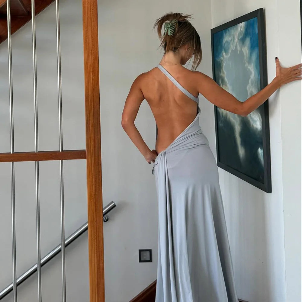 Elysian One-Shoulder Drape Gown