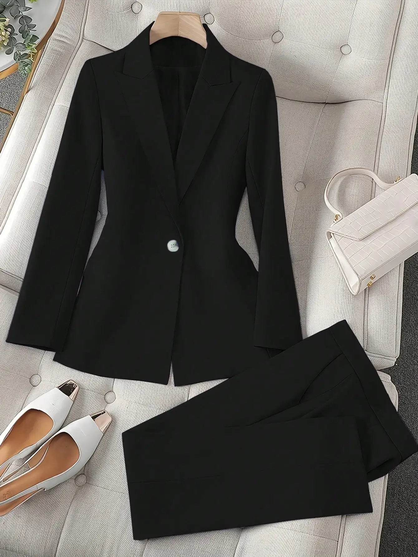 Luxe Tailored Blazer & Slim-Fit Trouser Set