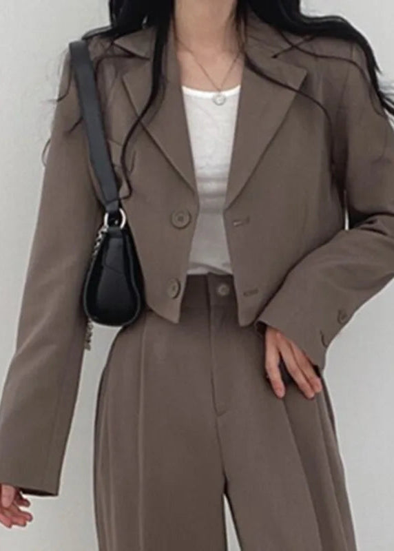 Chic Cropped Blazer & High-Waisted Trouser Set